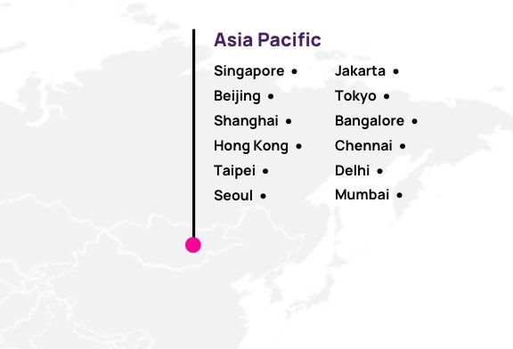 Map of Hotwire partners in APAC
