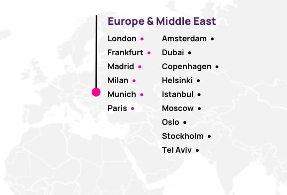 Map of EMEA